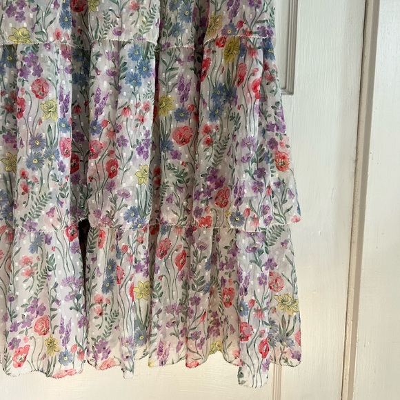 SAYLOR Floral Garden Tiered Sundress for Spring Women's Medium - Picture 4 of 11